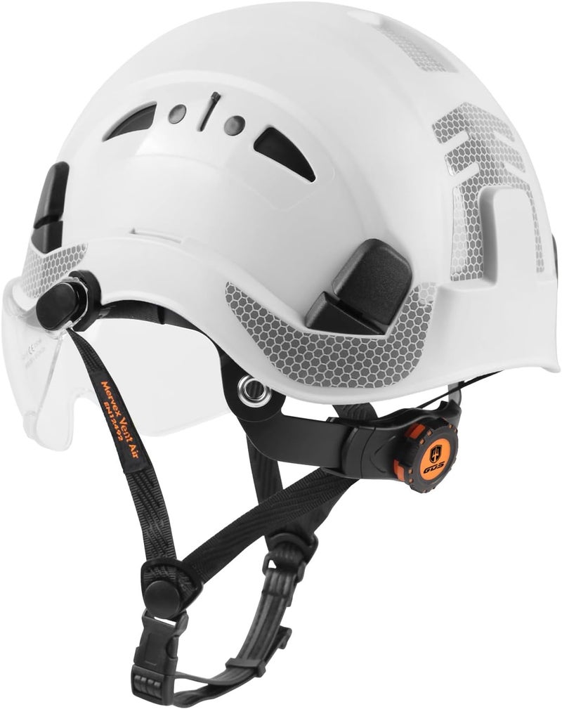 GREEN DEVIL Safety Helmet Hard Hat with Chin Strap Vented Lightweight Adjustable Hardhat for Men Women with Hi-Viz Design Ideal for Tree Climbing Work at Height - Image 4